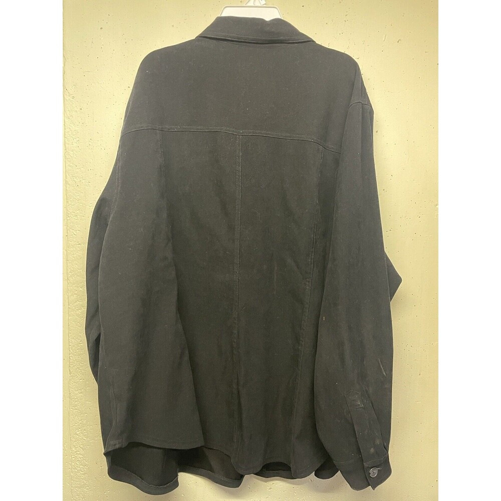 Black Long Sleeve Button Up Shirt Venezia Jeans Size 22/24 polyester Blend
